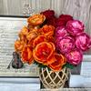 Artificial Rose Bouquet 7 Head Realistic Fake Flower Home Office Wedding Party Table Centerpiece