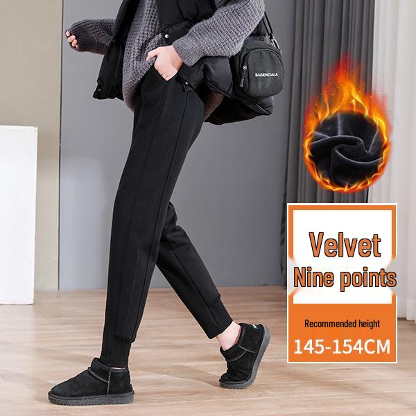 Unisex Lambswool Jogger Pants for Kids – High Waist, Thickened, Plus Velvet, Warm and Casual for Autumn and Winter.