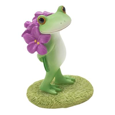 DAIKAI Copo Violets and Frog X X Cm Frog Ornament 3.8 2.9 5.1