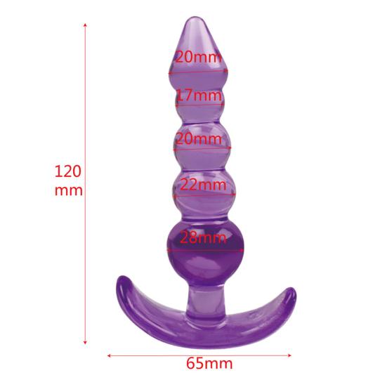 Women Men Silicone Orgasm Anal Beads Balls Butt Plug Ring Play Adult Sex
