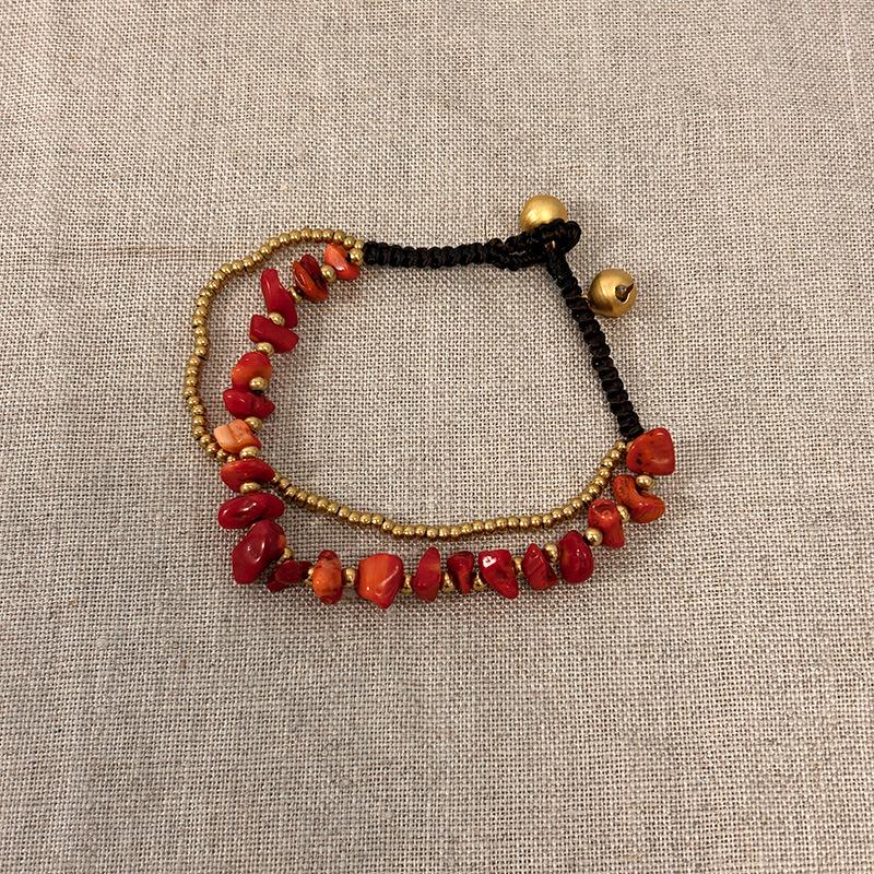 Chinese Retro Tibetan Bead Bracelet: High-End Natural Stone Handmade Ethnic Style Jewelry.
