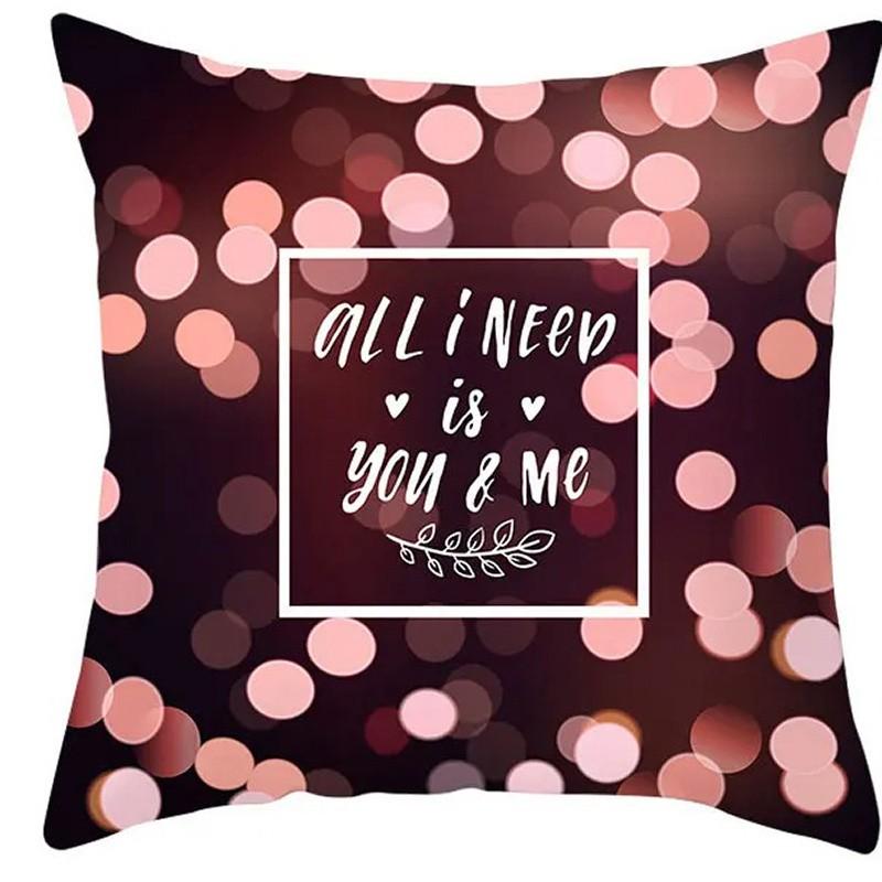 Valentines Love Rose  Heart Decorative Pillows Pattern Cushion Cover Suitable for Sofa Bedroom Car Pillow Cover