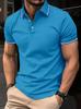 Polo da uomo a maniche corte, vestibilità slim, elegante abbigliamento casual