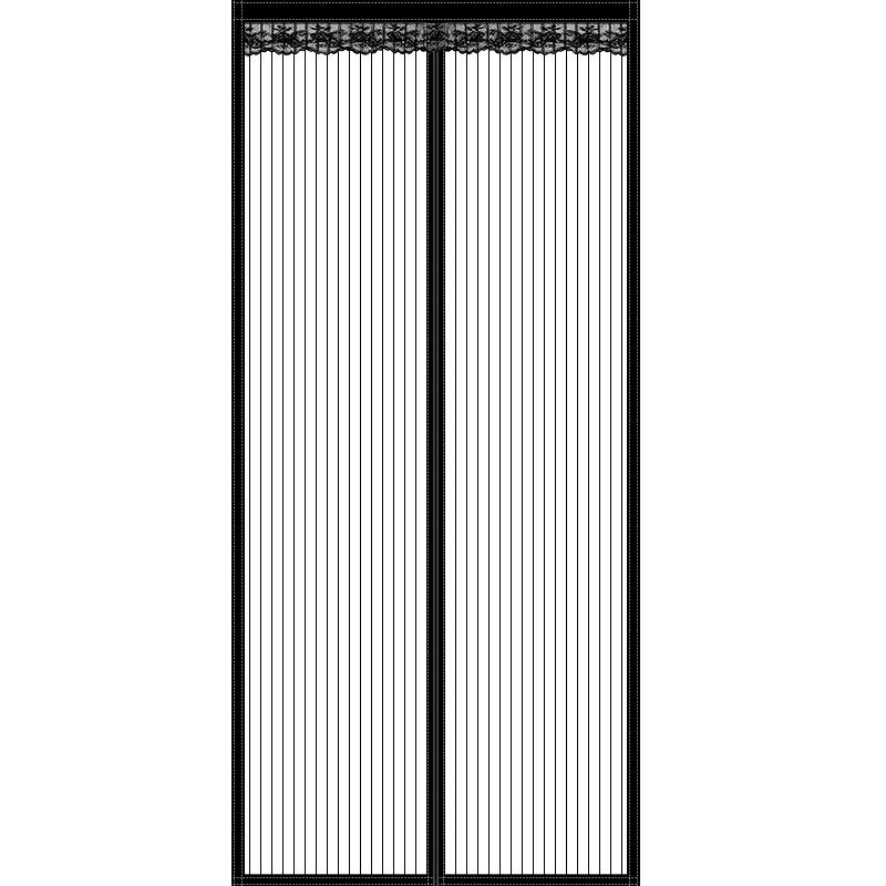 Magnetischer Polyester gestreifter Mückenschutz-Türvorhang für Sommerbelüftung