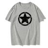 Summer Men's Short-sleeved Fashion Casual Printed Daily Versatile and Comfortable Round Neck Solid Color T-shirt Men's Tops