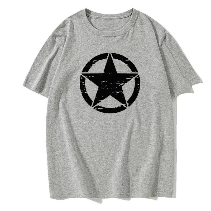 Summer Men's Short-sleeved Fashion Casual Printed Daily Versatile and Comfortable Round Neck Solid Color T-shirt Men's Tops