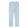 2025 Men's Summer Casual Drawstring Pants, Elastic Waist, Solid Color, Breathable Straight Leg