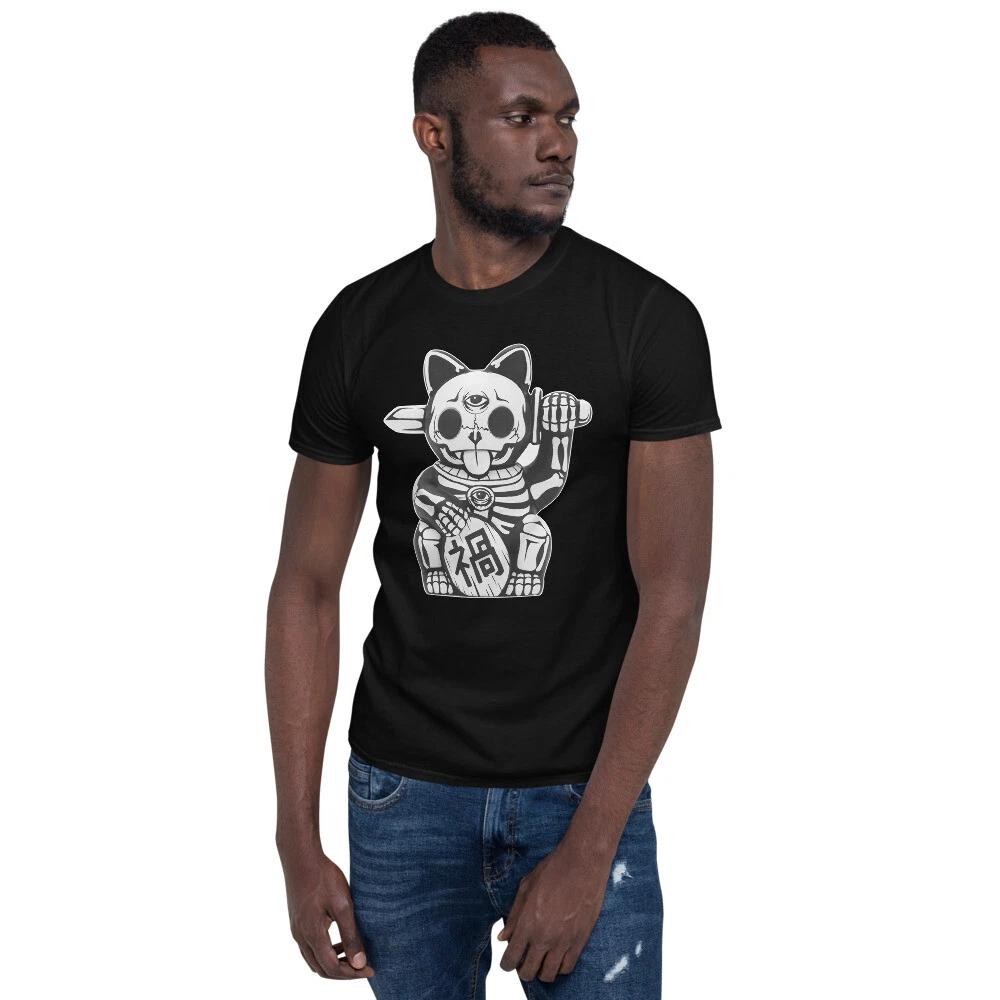

LUCKY CHINESE CAT SKELETON X RAY FUNNY GRAPHIC Short-Sleeve Unisex T-Shirt 2XL