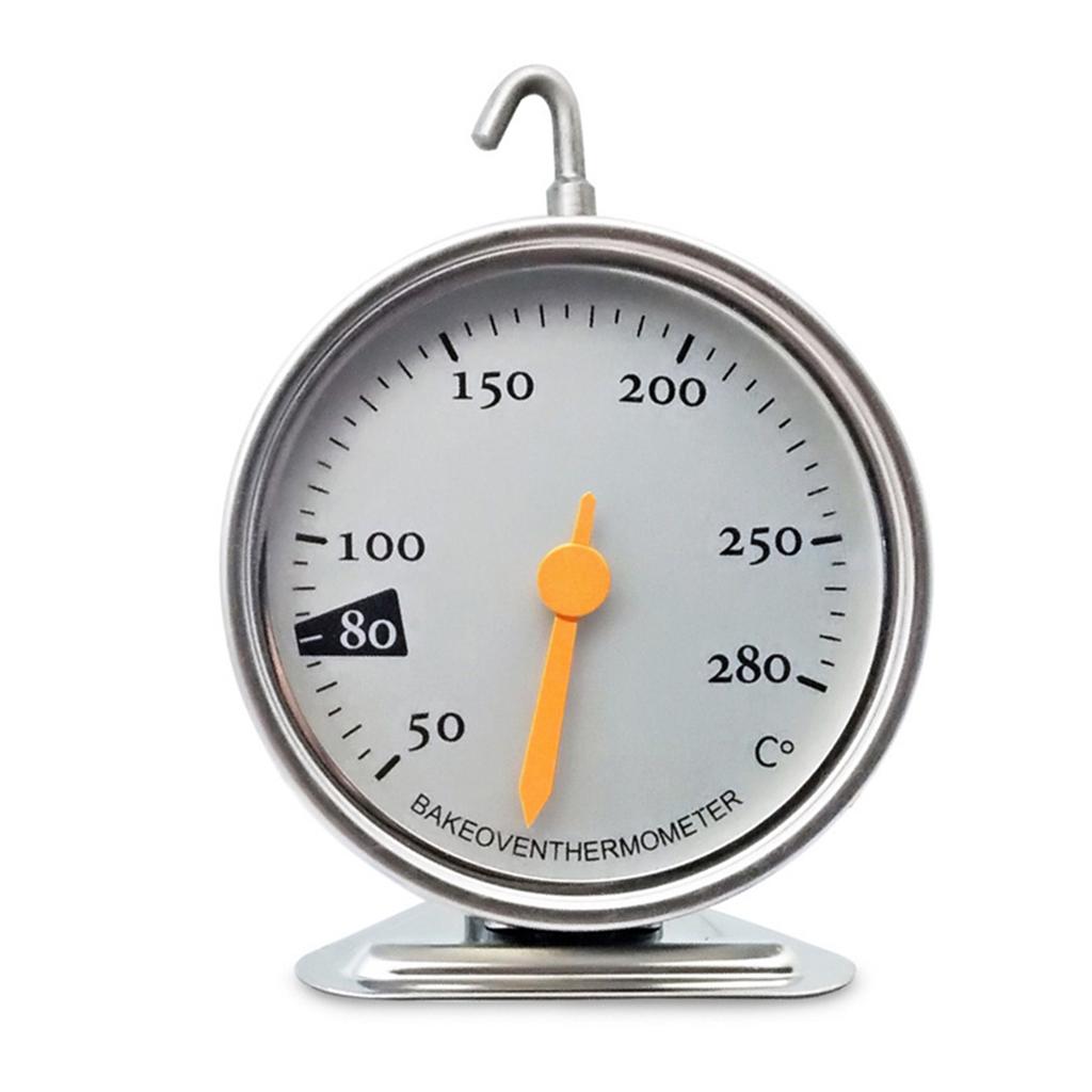 BBQ Thermometer Stainless Steel Oven Thermometer with Heat Resistant Glass 50 To 280 Celsius for Baking Roasting