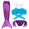 Mermaid Swimsuit Girls Middle School Elder Princess Split Skirt Elementary School Mermaid Baby Three-Piece Set