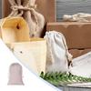 Cotton Linen Storage Bag Reusable Solid Color Sundries Underwear Household Drawstring Pouch Pocket Accessories