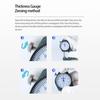 Digital Thickness Gauge High Precision Unit Conversion Pressing Operation Quick Measurement Thickness Measuring Gauge Meter Tool for Home