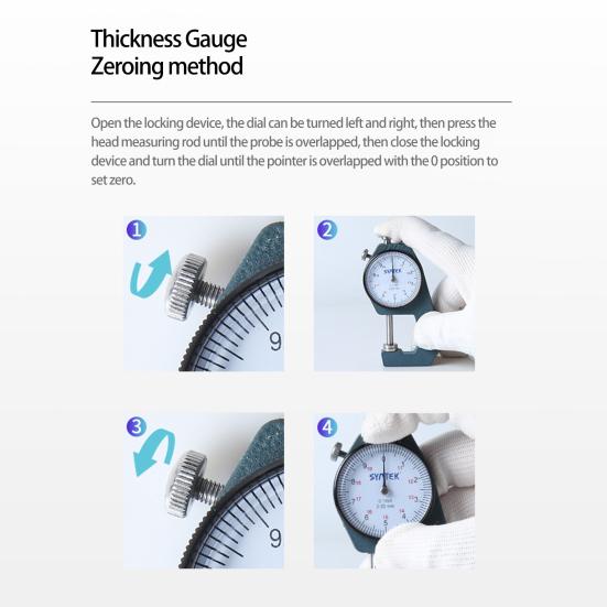 Digital Thickness Gauge High Precision Unit Conversion Pressing Operation Quick Measurement Thickness Measuring Gauge Meter Tool for Home