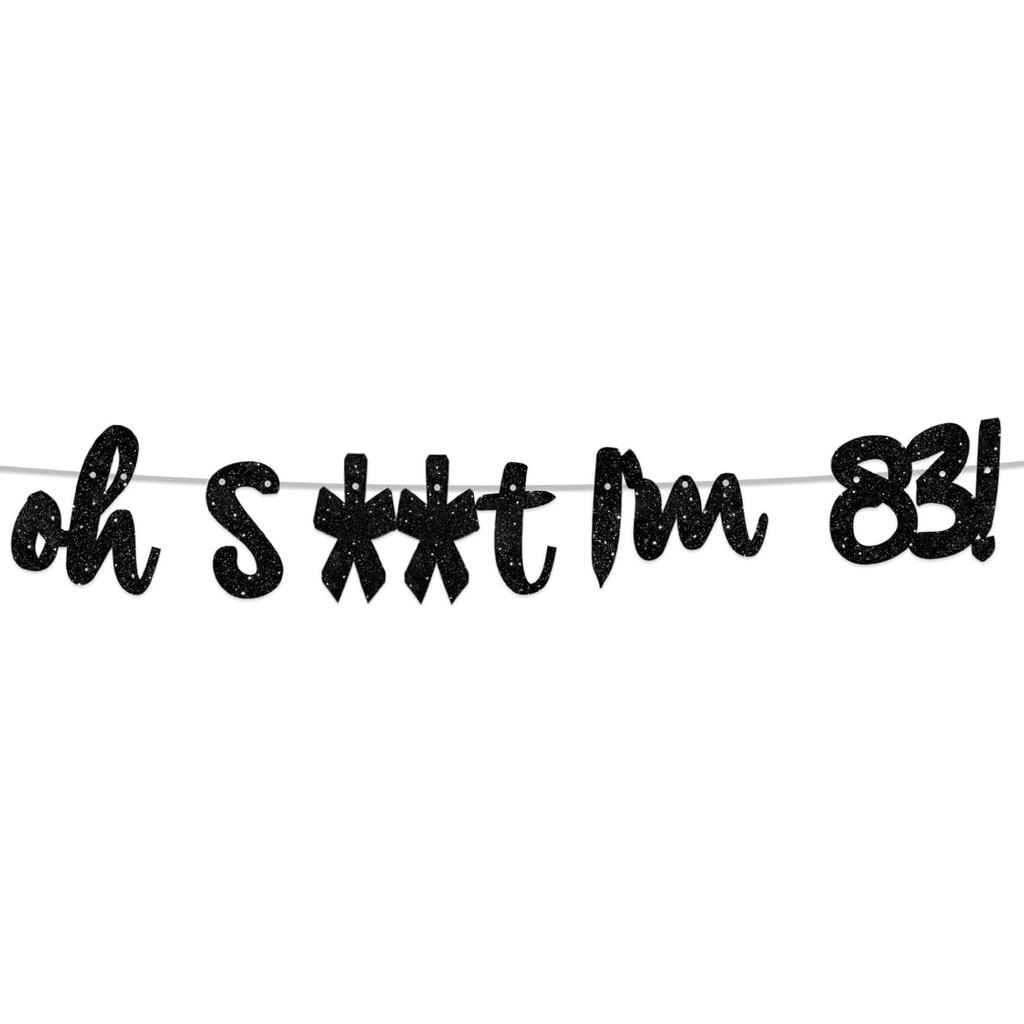 Oh I’m 30! Banner Backdrop Glitter Black Hallo Thirty Cheers to 30 Years Old Theme Decor for Man Woman Happy 30th Birthday Party Photo Studio Prop