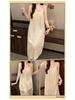2026 Women's Cloud Cotton Spaghetti Strap Nightgown with Chest Pads, Sweet Long Dress for Home or Outdoors