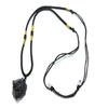 Natural Tourmaline Stone Necklace Black Pendant Clavicle Chain Adjustable Length