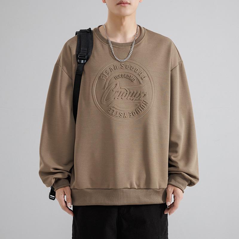 Spring and Autumn New Men's Loose Casual Long Sleeve Sweatshirt