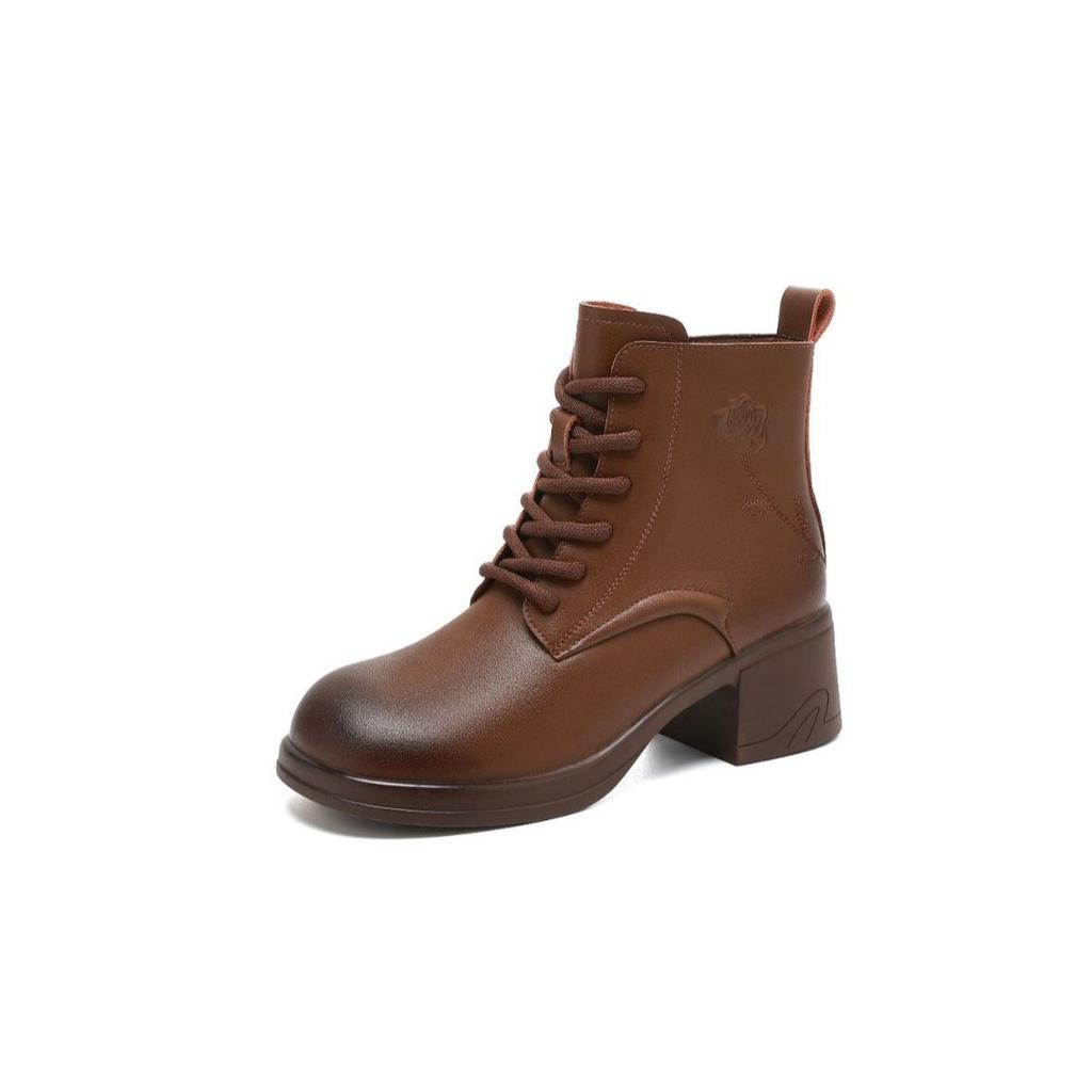 New Autumn and Winter Shoes Women's Chunky Heel Retro Boots Thick-soled Ankle Boots