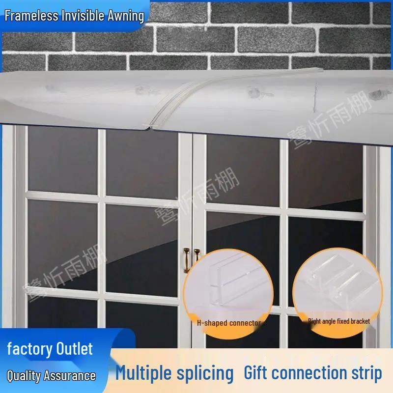 Frameless Transparent Awning: Silent Rainproof Canopy for Doors, Windows, and Balconies