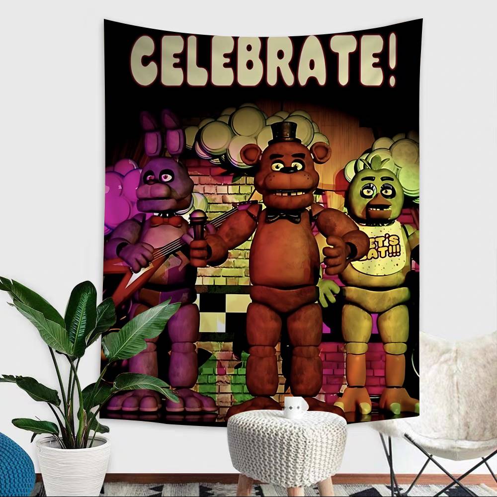 FFNAF FivenightsAtFreddys Anime Tapestry Art Science Fiction Room Home Decor Wall Art Decor