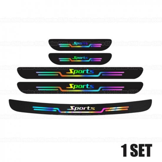 5pcs Car Door Sill Scuff Plate Cover Bumper Trunk Protector Anti Scratch Sticker