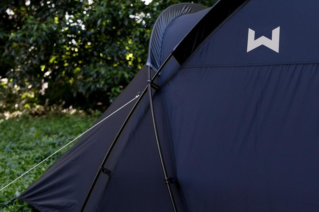 CASTRUM 2P black dome tent muraco x WERKS Castrum use Solo camping Camping tour [WERKS] 2-person All-season