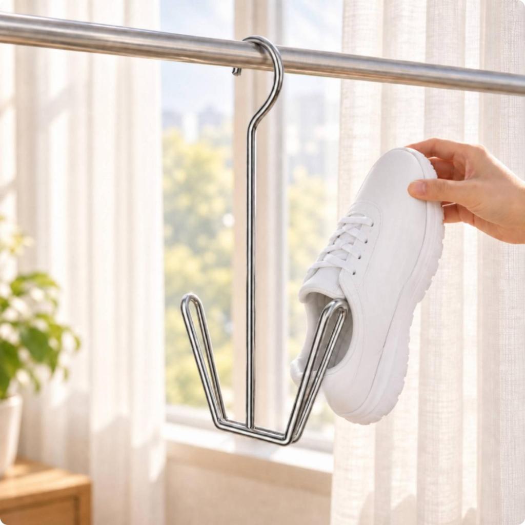 Hanging Shoe Dry Rack No Installation Required with Hook Storage Organizer for