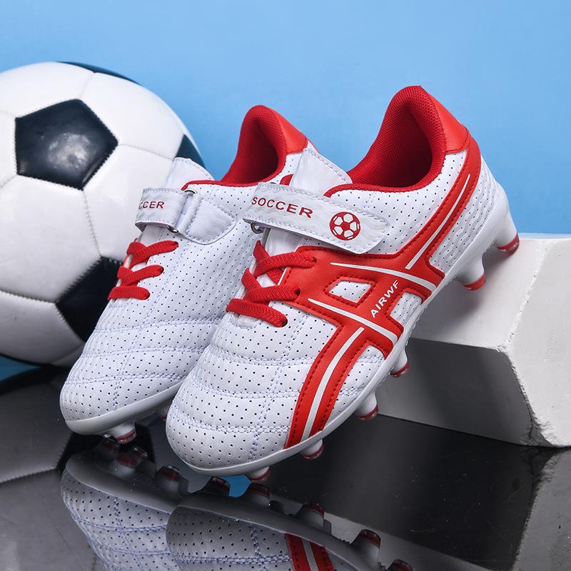 Children's Football Shoes Velcro Spikes Broken Nails Male and Female Students Game Training Non-slip Student Sports Shoes
