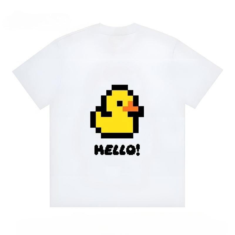 

Kawaii Little Yellow Duck Graphic Women S T-Shirt Youthful Popularity Vibrant Daily Short Sleeves Casual Style Harajuku Kpop 4XL