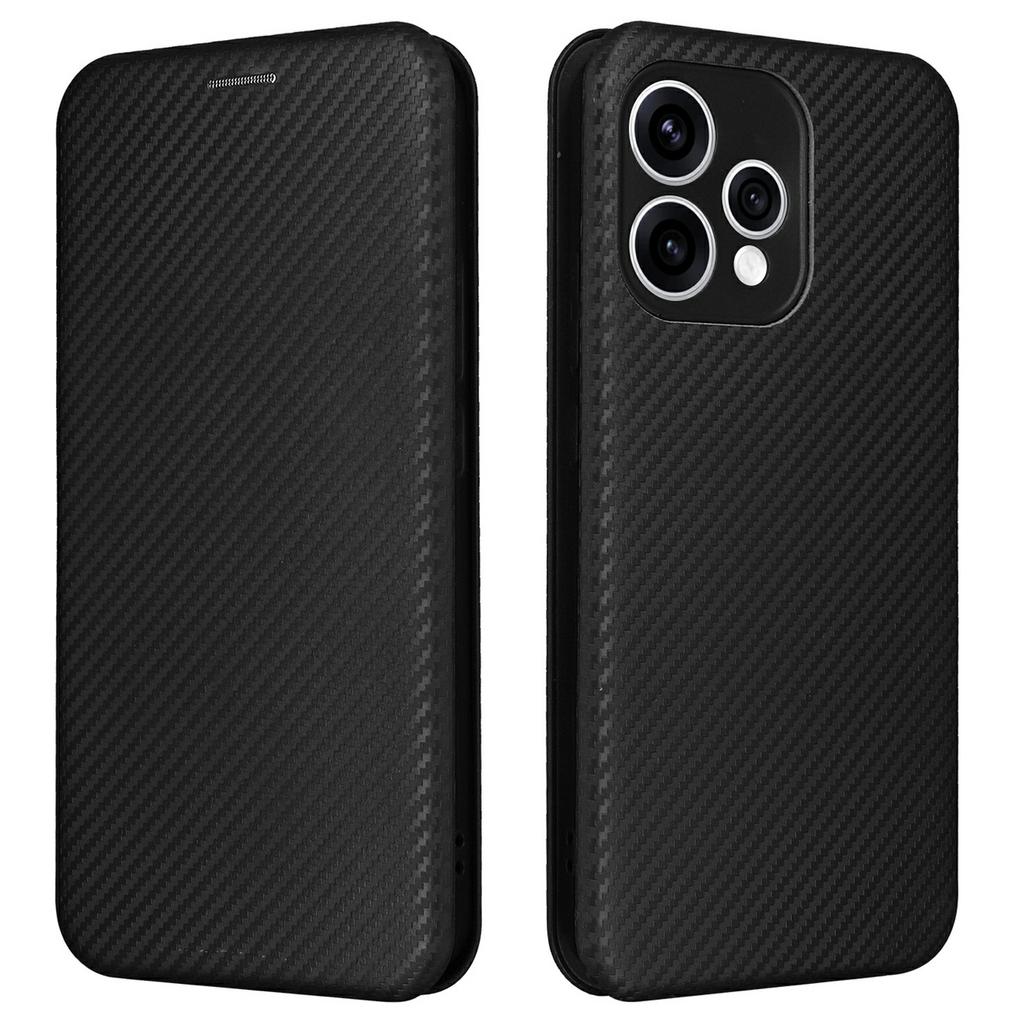 Phone Case For Oppo Reno15 5G (Global) / 15c 5G (China) Carbon Fiber Texture Drop-Proof PU Leather Phone Cover