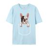 Premium Cotton Female Short Sleeve French Bulldog In Your Front T Shirts Graphic Tops Tees Cute Casual Round Collar Tops Shirts