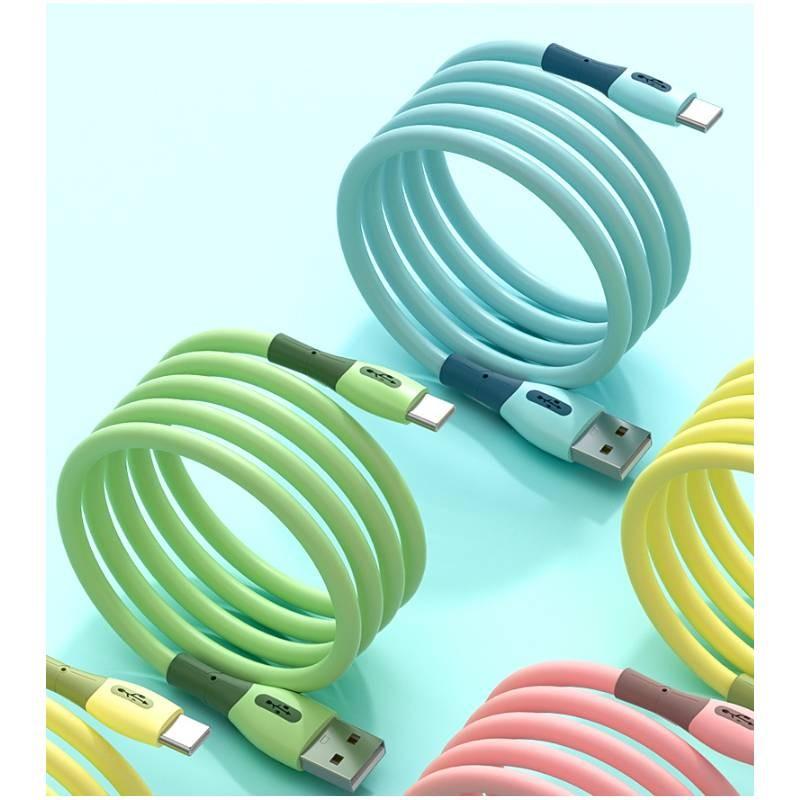 Usb Silicone Liquid Charging Cable For Apple Iphone Android Type C Fast Charging