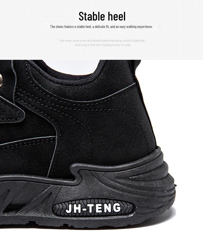 Men's Plus Size Retro Soft Sole Sneakers, Casual Outdoor Lace-Up Running Shoes