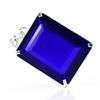 Lab Created 159 Ct CERTIFIED Emerald 925 Sterling Silver Blue Sapphire Pendant AI-96-NS