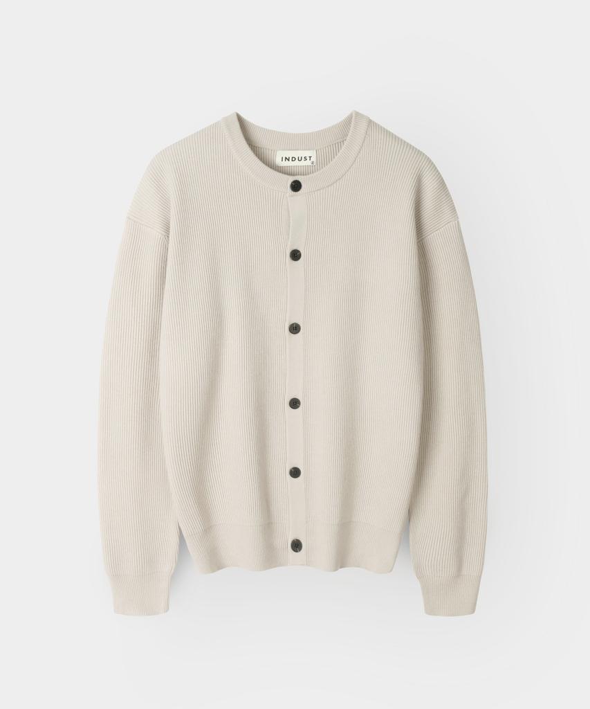 Indust Essential Round Knit Cardigan_Gray