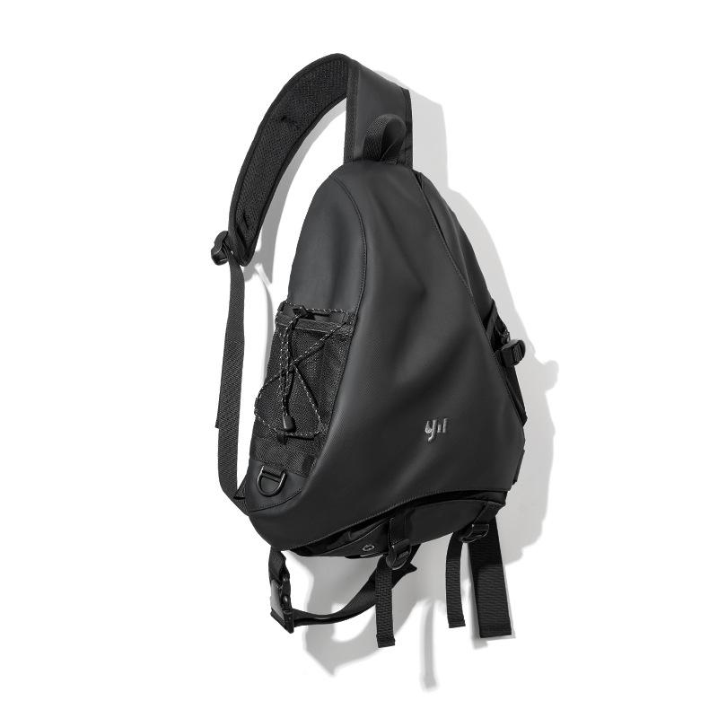 

Мужская сумка через плечо, модная сумка на одно плечо, повседневный функциональный спортивный рюкзак для велоспорта, многофункциональная сумка-почтальон на грудь чёрный