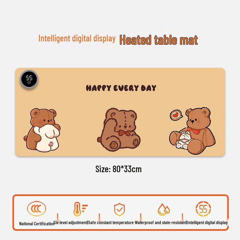 Electric Heating Desk Pad - Warm Mouse Pad for Office & Student Use