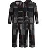 Men's Loose Fit Casual Pajama Set, Button Down Plaid Print Top and Straight Leg Pants, Two Piece Sleepwear