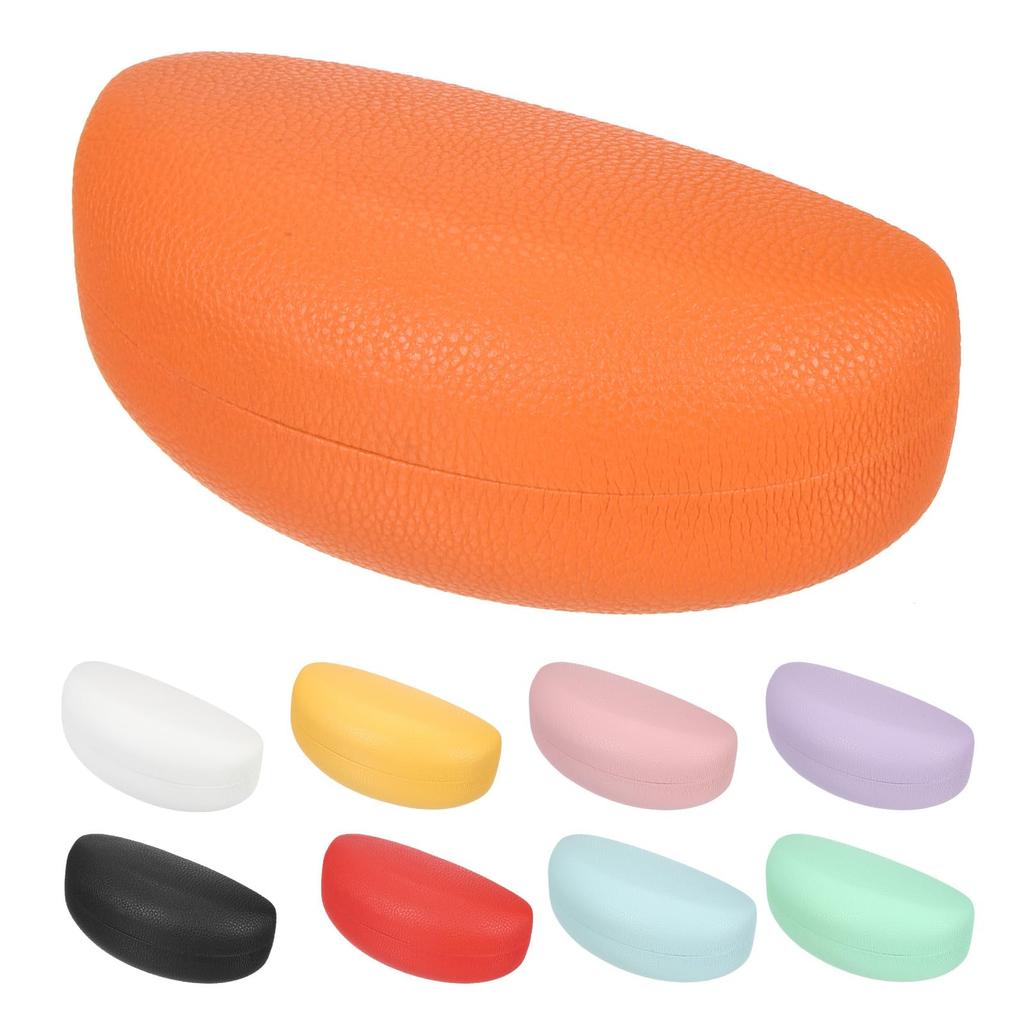 Uxcell Eyeglass PU Leather Hard Shell Eyeglass Protector Portable Sunglasses Case for Men and Orange 2-Pack Cases, Anti-Scratch Case, Women,