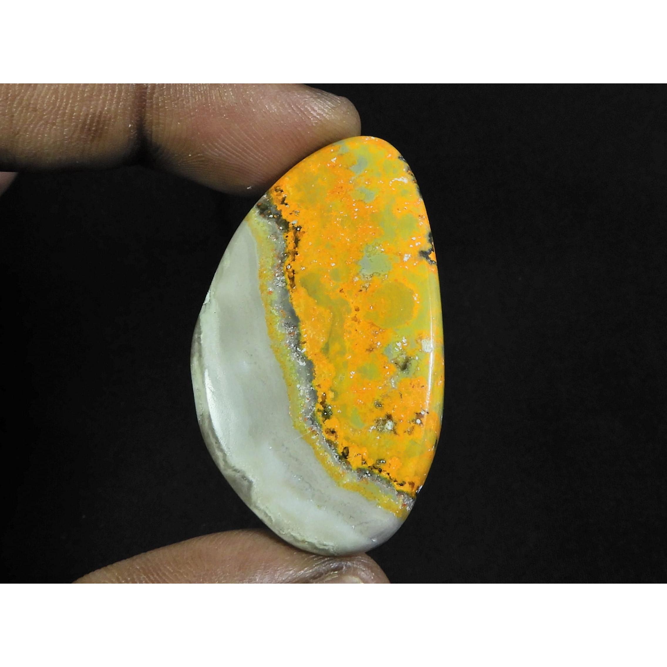 

26X45X06ММ Натуральный Пчелиный Яшма Фантазийный Кабошон Свободный Драгоценный Камень 64Карата. Д-108