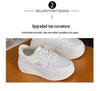 European Style Genuine Leather Thick-Soled White Sneakers - Summer 2025 Trend: Comfortable, Casual, Fashionable Sports Shoes