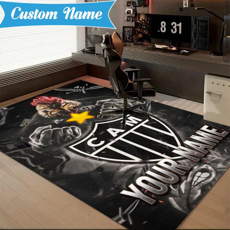 Custom Name Atletico Mineiro Rug Indoor Floor Mat Chair Rug Perfect for Living Room, Bedroom, Playroom, Game Room Christmas fan gifts
