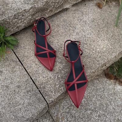 2025 Sommer neue Sandalen Weiblichkeit Schnalle Kitten High Heels trendiges Nischendesign einfache Riemen Damenschuhe