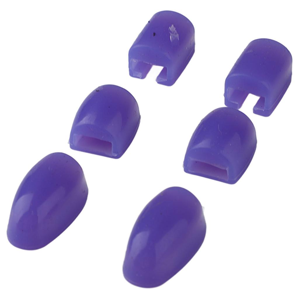 6 szt. podkładek pod klucze do saksofonu silikonowa wygodna amortyzacja podkładka pod palce do saksofonu podkładka pod kciuk do saksofonu fioletowa