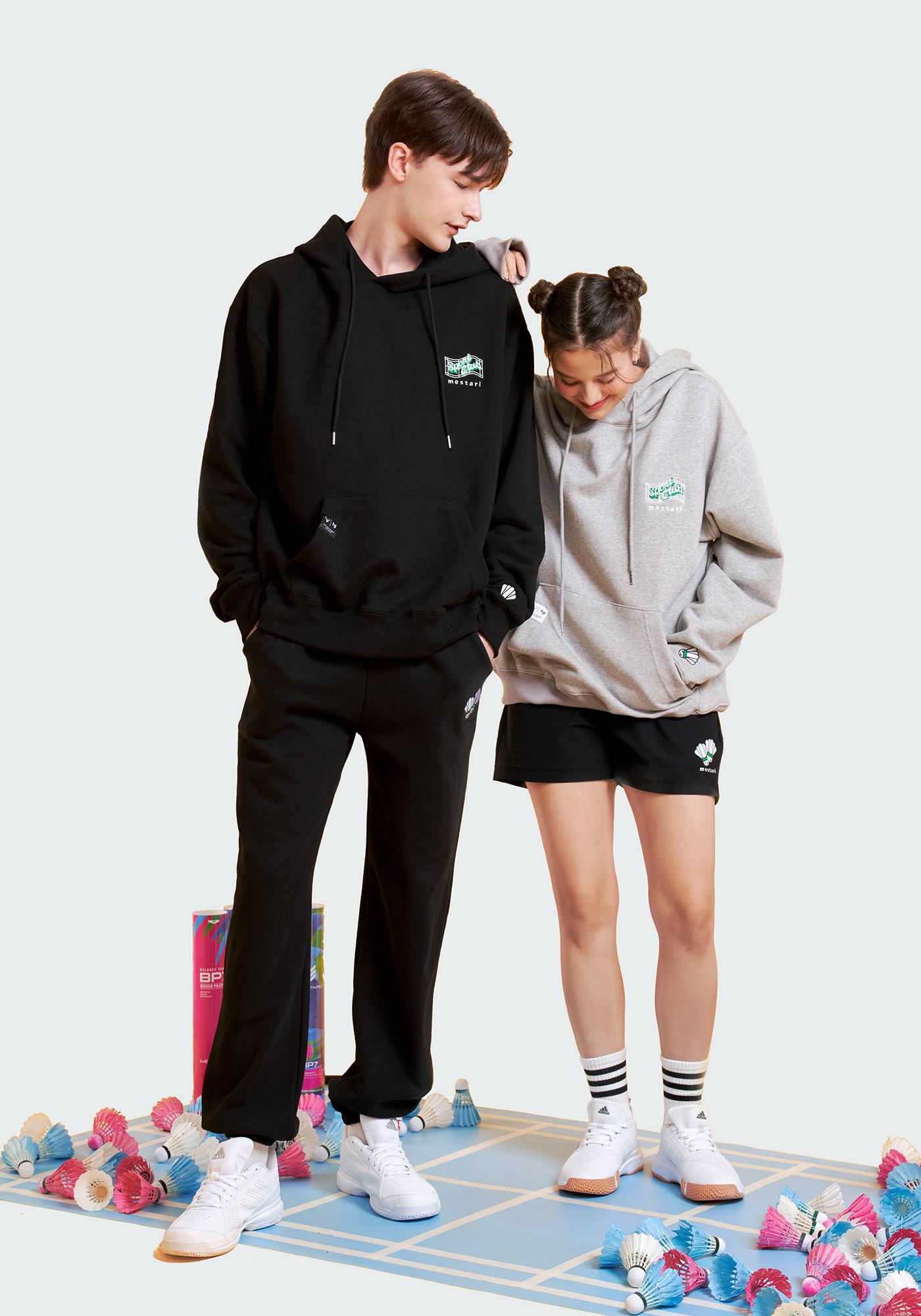 Mestari Badminton Court Oversized Hoodie Black Ch2004 Xl