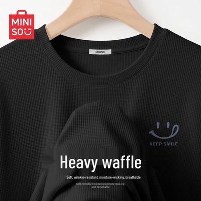 Men's Casual Waffle Knit Short Sleeve T-Shirt