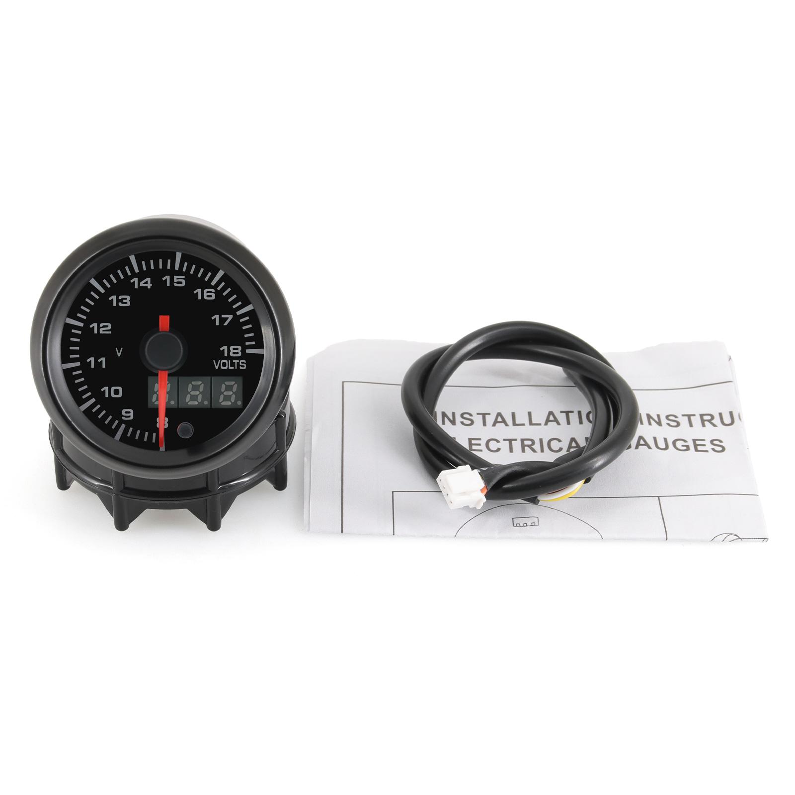 

2 52 мм автомобильный цифровой дисплей температура воды температура масла давление масла EXT вакуум турбонаддув PSI тахометр вольтметр 7 цветов двойной светодиод