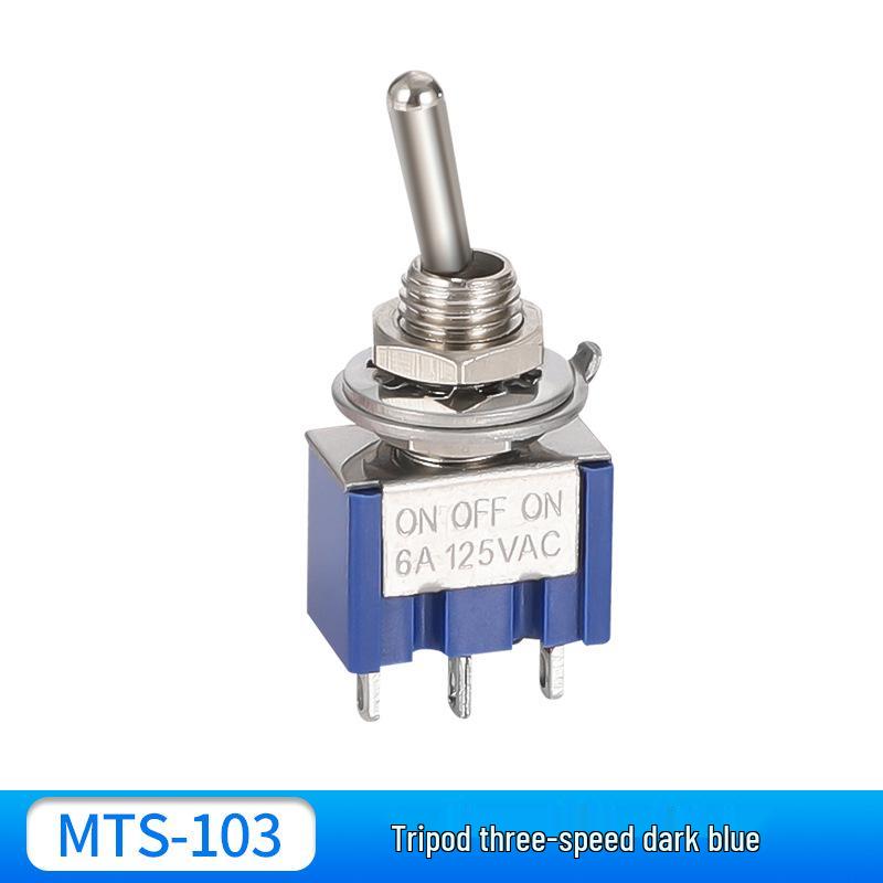3-Pin 2-Position Rocker Head-Shaking Toggle Switch MTS-102 (M6 Installation)