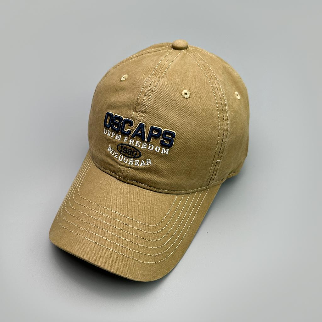 Retro Letter Embroidered Baseball Cap Men'S And Women'S Sunshade Fashion Trendy Brand Showing Face Small Cap