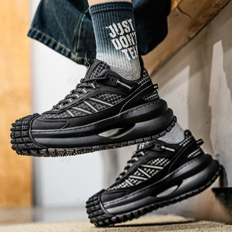 Modne Męskie Buty Casual 2025 Nowy Wiosenny Trend Modowy Wszechstronne Buty Sportowe na Grubej Podeszwie Odporne na Ścieranie Wygodne Sneakersy Chunky